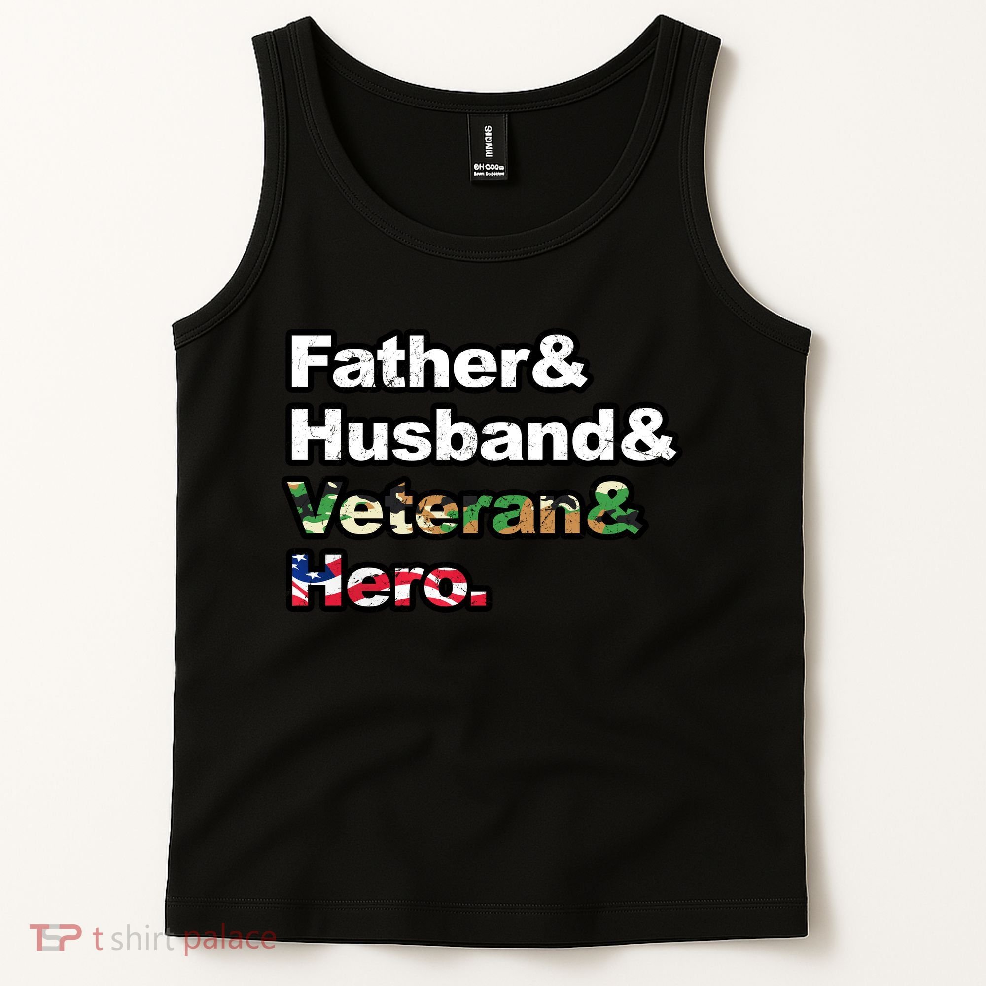 Father Husband Veteran Hero Tank Top