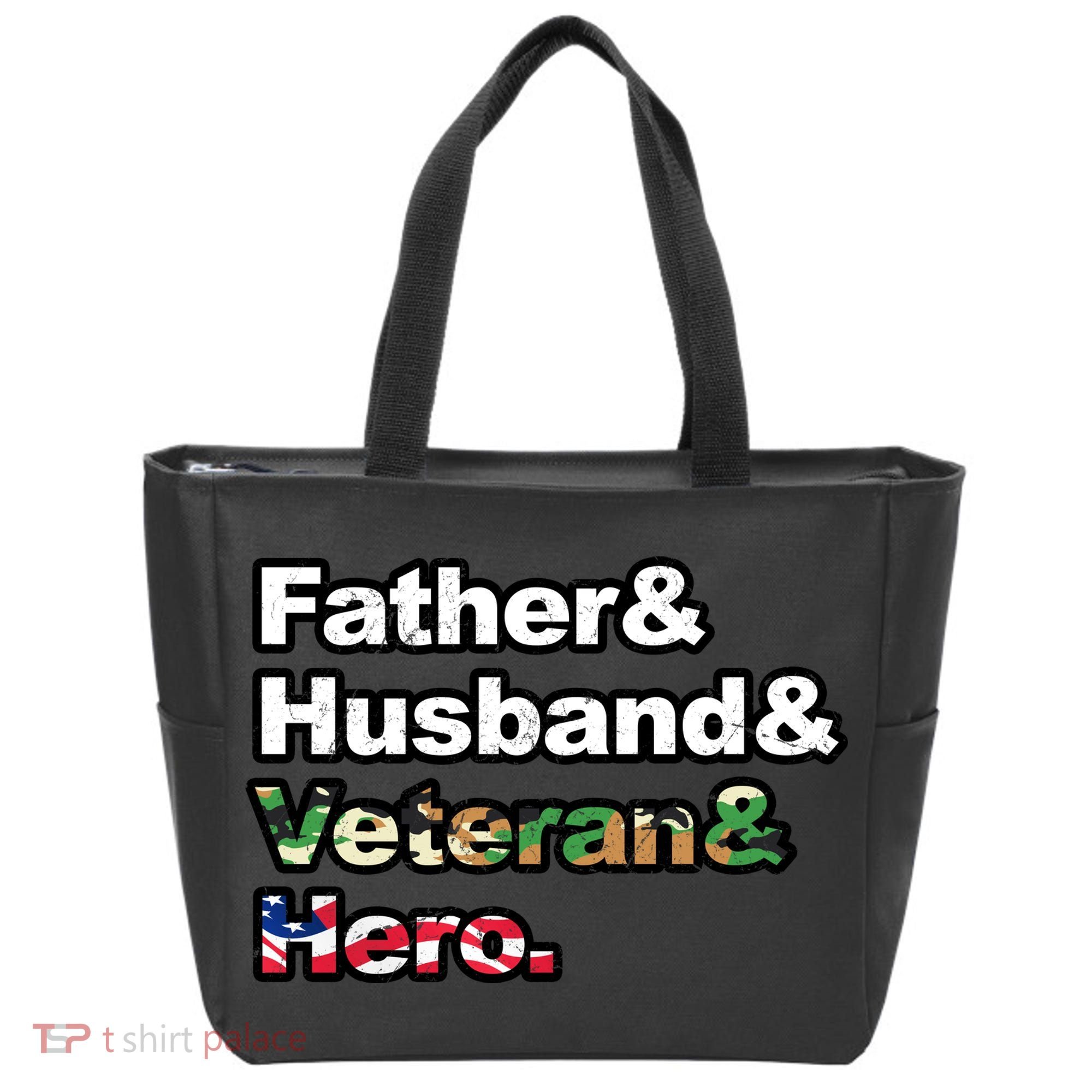 Father Husband Veteran Hero Tote Bag