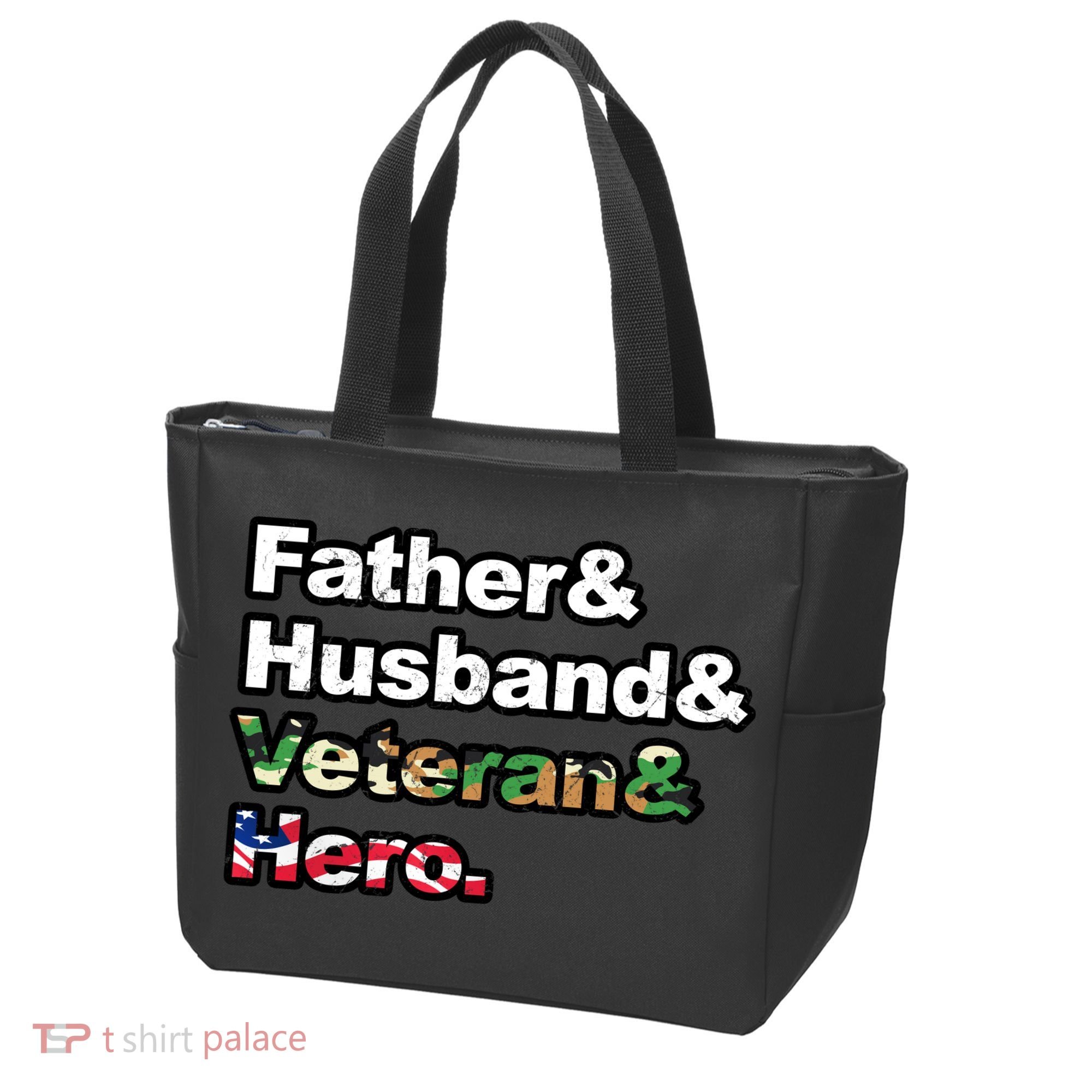 Father Husband Veteran Hero Tote Bag