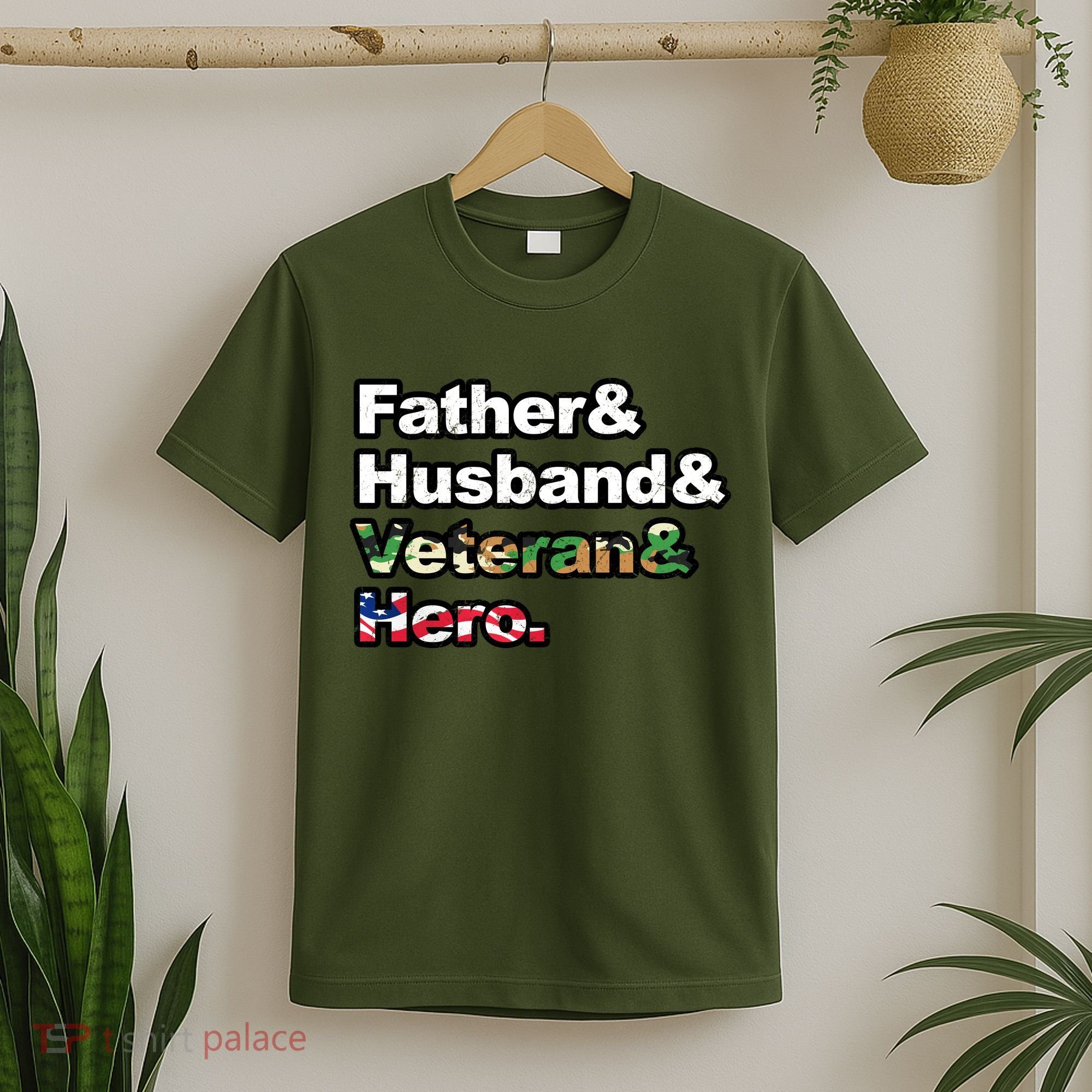 Father Husband Veteran Hero T-Shirt
