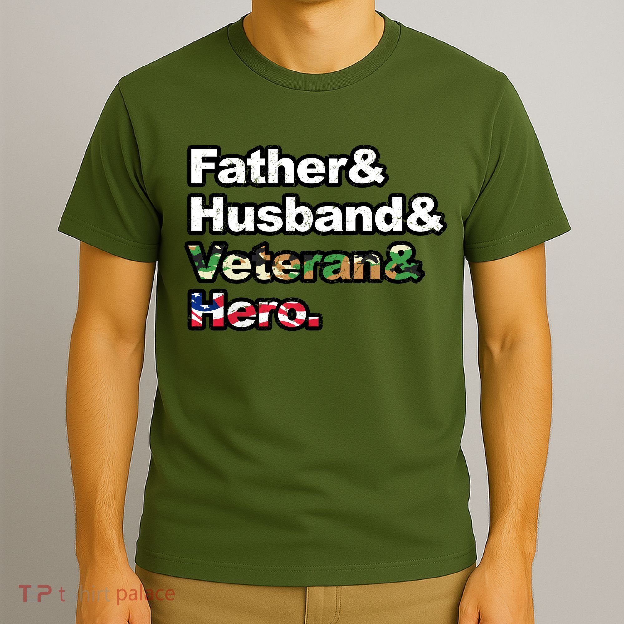 Father Husband Veteran Hero T-Shirt