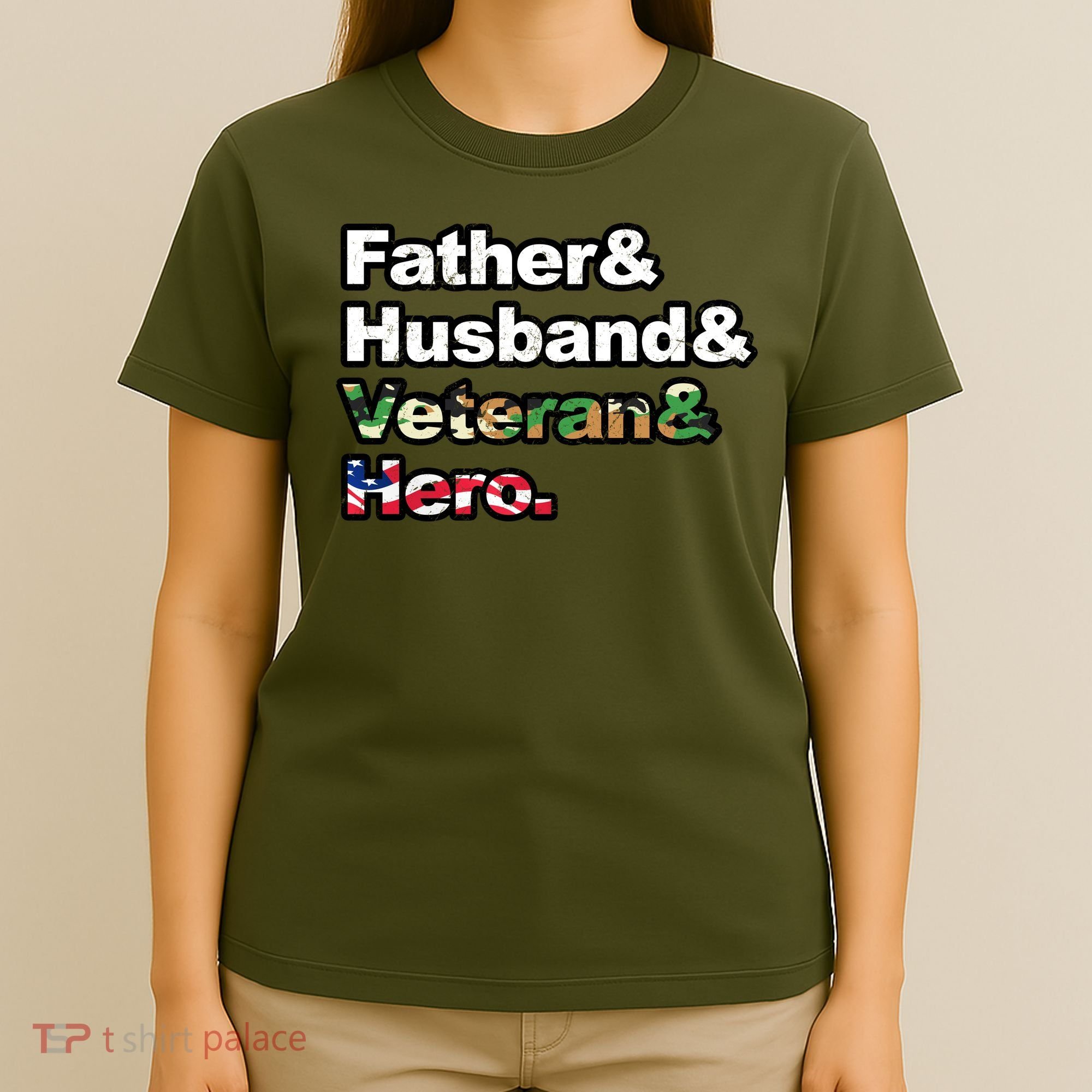 Father Husband Veteran Hero T-Shirt
