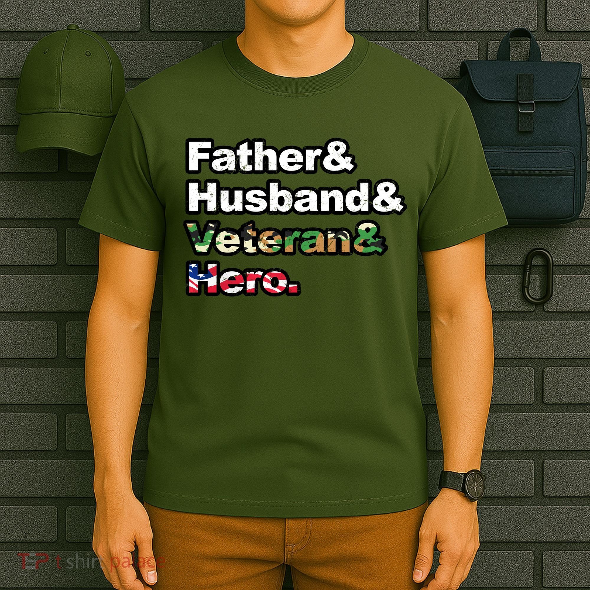 Father Husband Veteran Hero T-Shirt