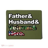 Father Husband Veteran Hero Mousepad thumb 0
