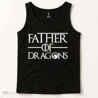 Father Of Dragons Funny Fathers Day Tank Top thumb 2