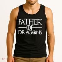 Father Of Dragons Funny Fathers Day Tank Top thumb 3
