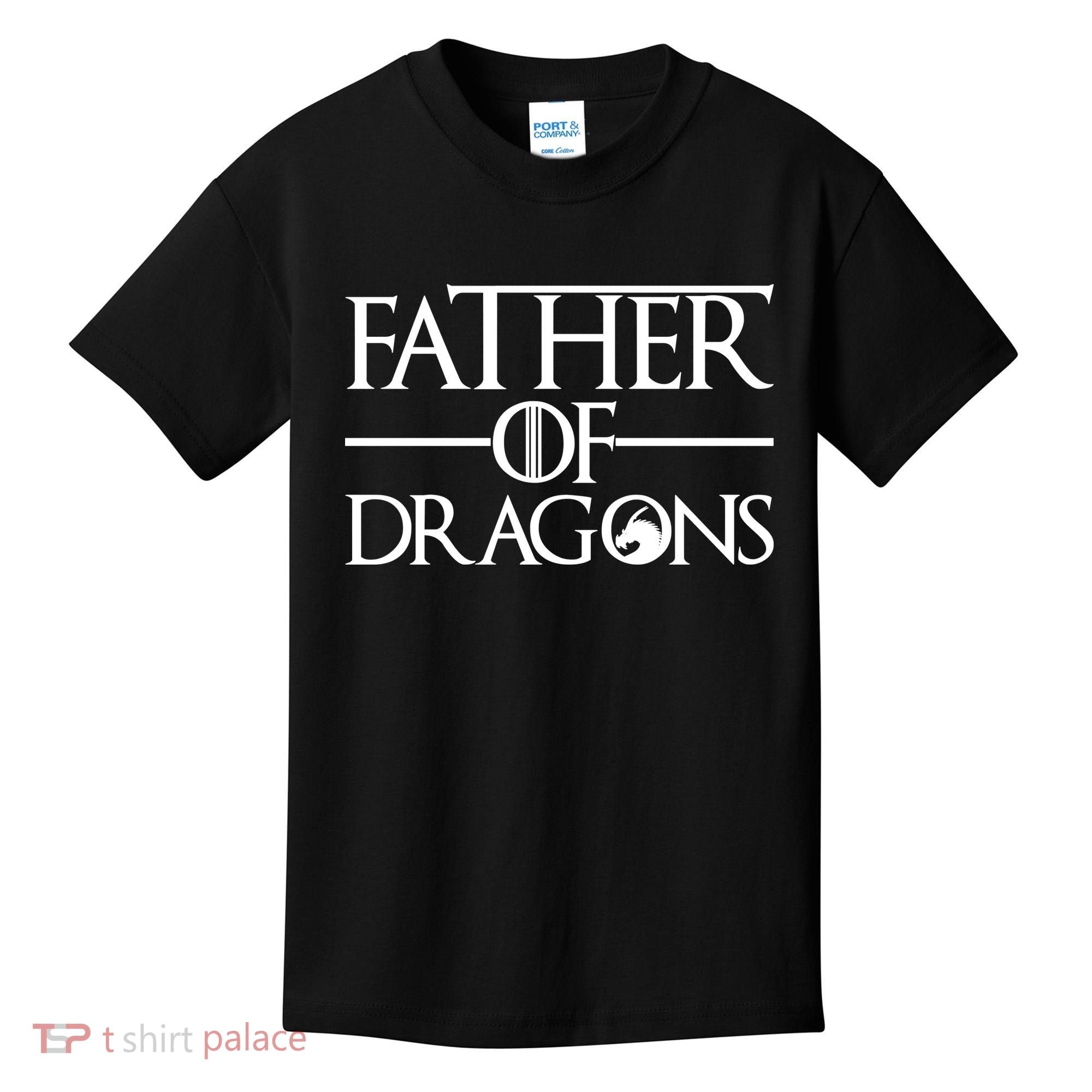 Father Of Dragons Funny Fathers Day Kids T-Shirt