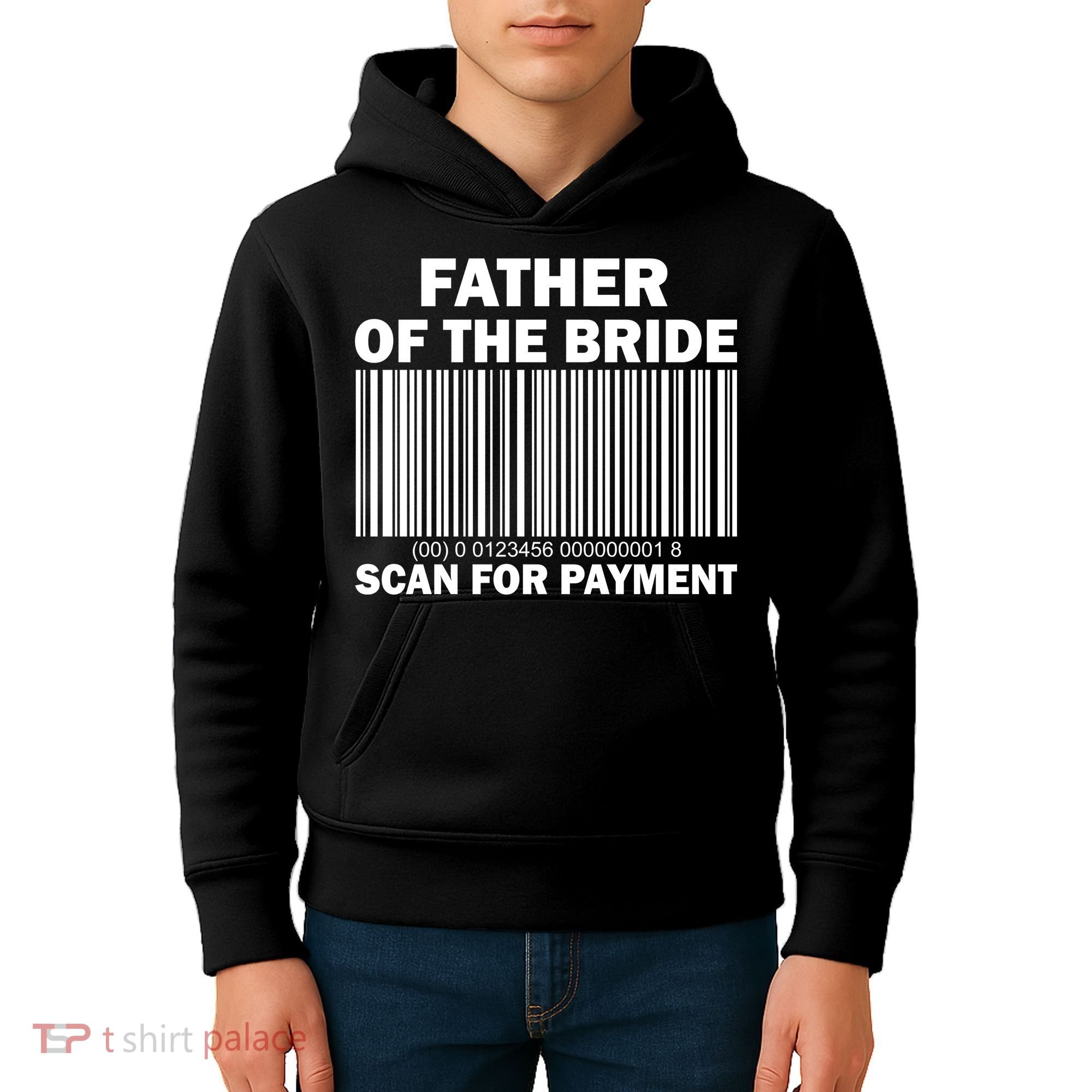 Father Of The Bride Scan For Payment Kids Hoodie