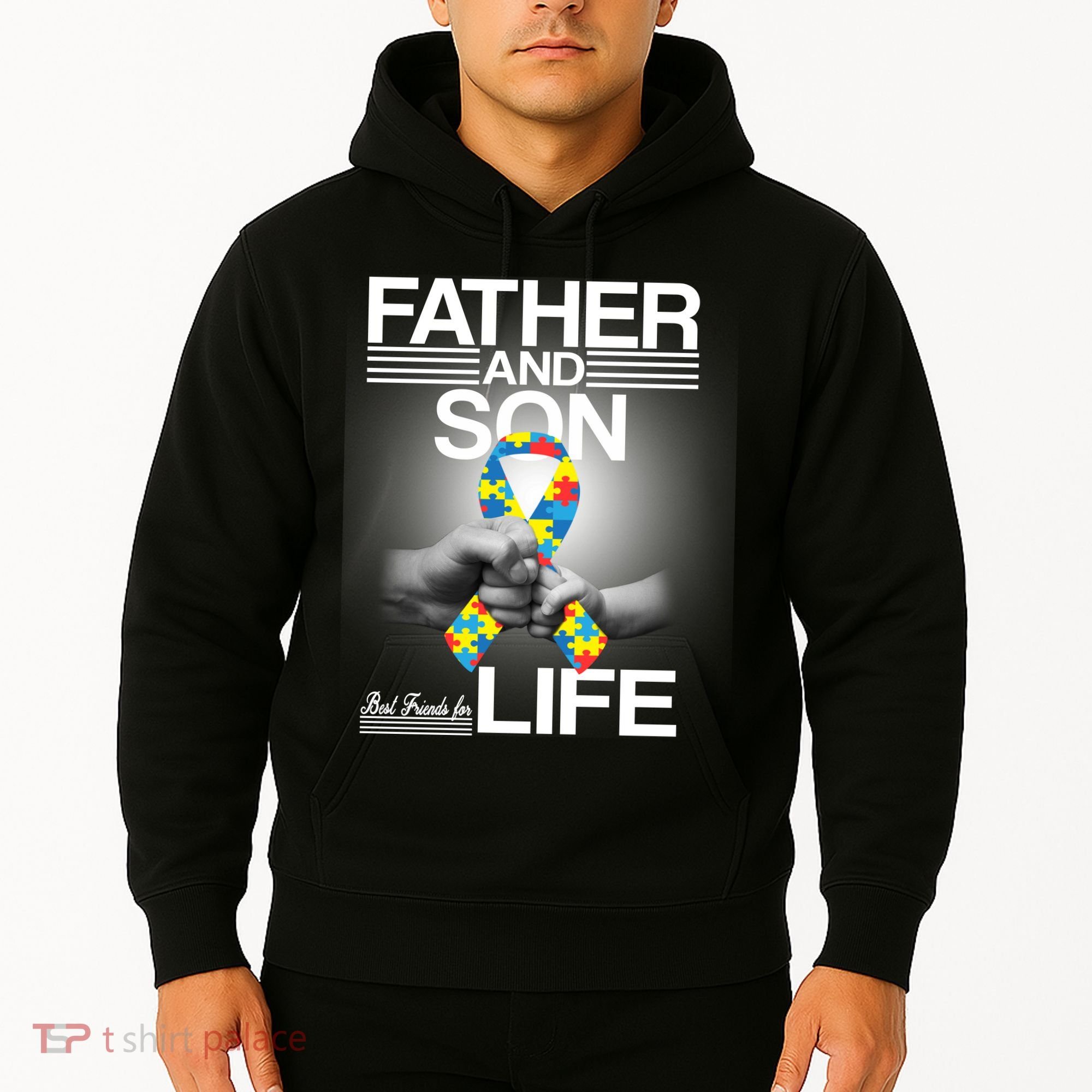 Father Son Best Friends For Life Autism Awareness Hoodie
