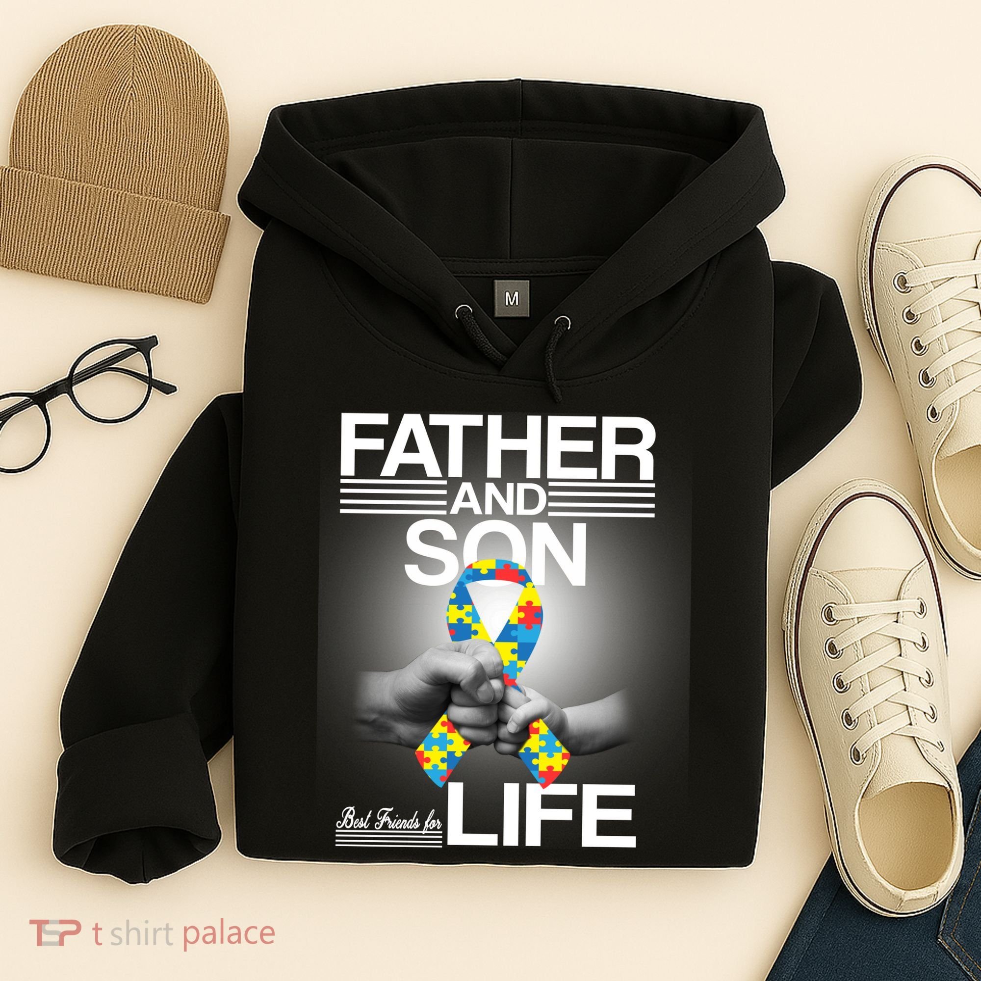 Father Son Best Friends For Life Autism Awareness Hoodie