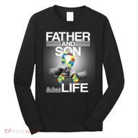 Father Son Best Friends For Life Autism Awareness Long Sleeve Shirt thumb 0