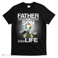 Father Son Best Friends For Life Autism Awareness T-Shirt thumb 0