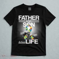 Father Son Best Friends For Life Autism Awareness T-Shirt thumb 5
