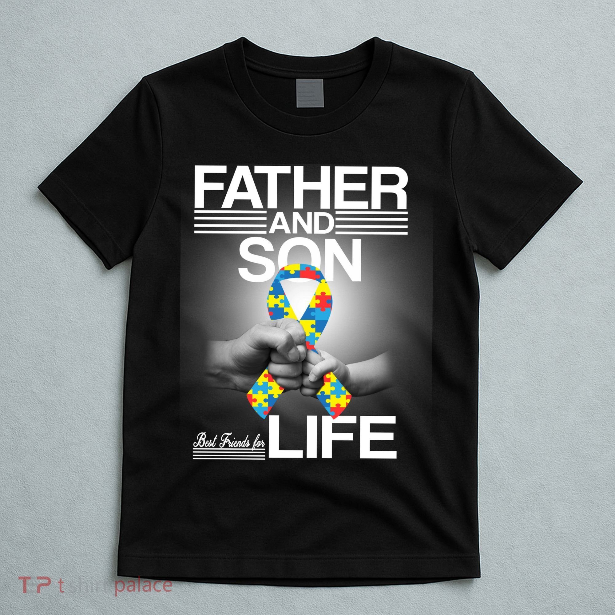 Father Son Best Friends For Life Autism Awareness T-Shirt
