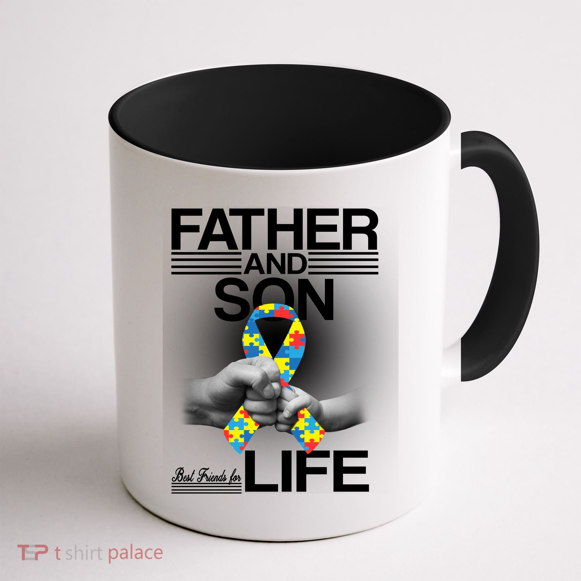 Father Son Best Friends For Life Autism Awareness Coffee Mug