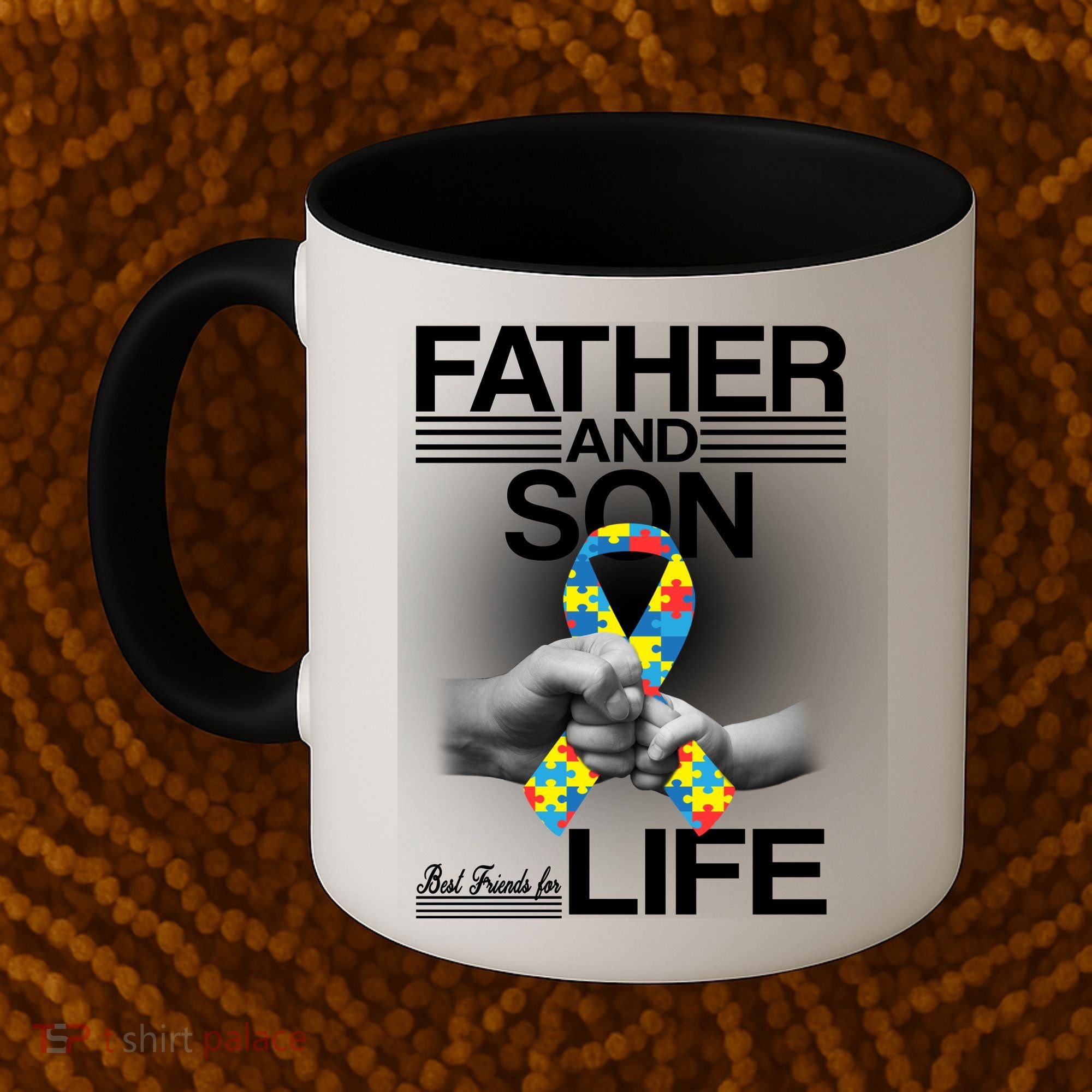 Father Son Best Friends For Life Autism Awareness Coffee Mug