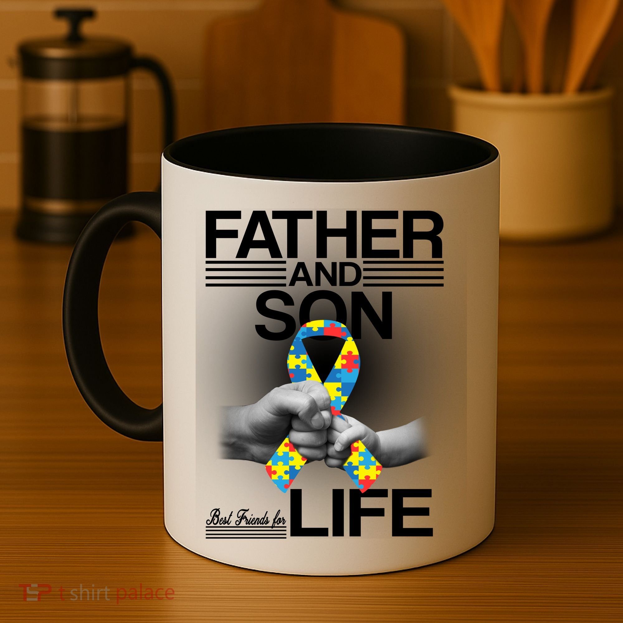Father Son Best Friends For Life Autism Awareness Coffee Mug