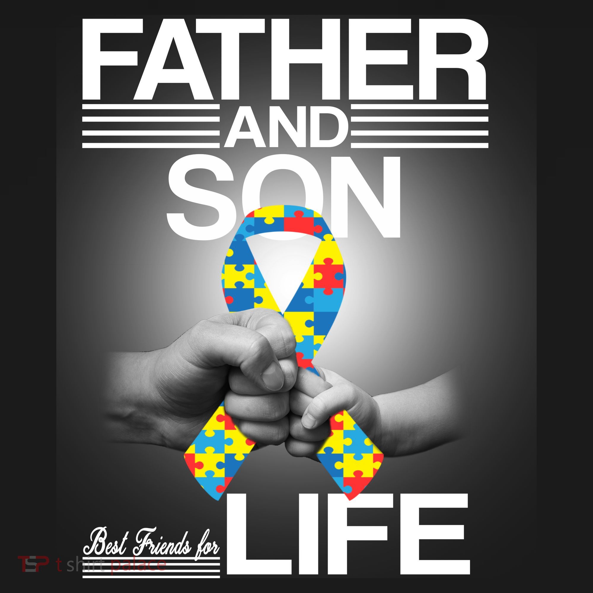 Father Son Best Friends For Life Autism Awareness Women's Hoodie