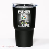 Father Son Best Friends For Life Autism Awareness Tumbler thumb 0