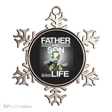 Father Son Best Friends For Life Autism Awareness Ornament