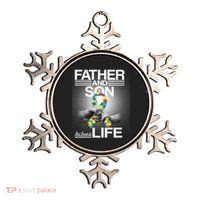 Father Son Best Friends For Life Autism Awareness Ornament thumb 0