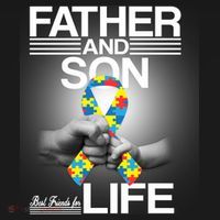 Father Son Best Friends For Life Autism Awareness Ornament thumb 1