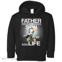 Father Son Best Friends For Life Autism Awareness Toddler Hoodie thumb 0