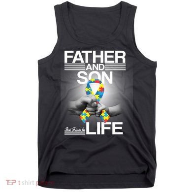 Father Son Best Friends For Life Autism Awareness Tank Top