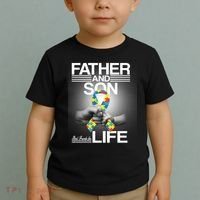 Father Son Best Friends For Life Autism Awareness Toddler T-Shirt thumb 2