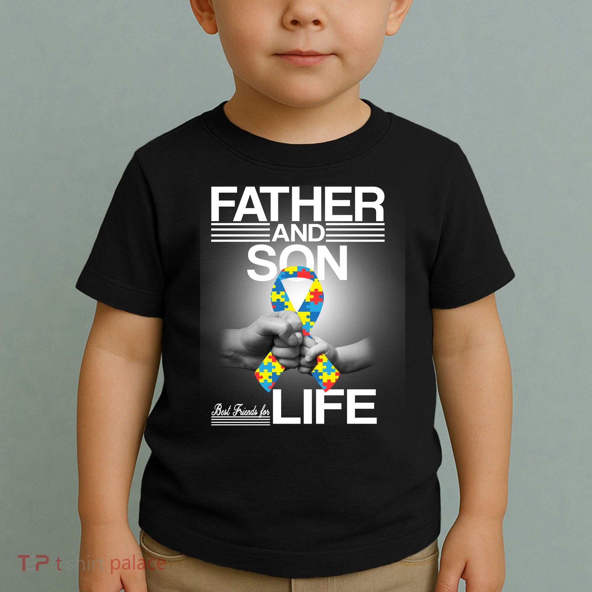 Father Son Best Friends For Life Autism Awareness Toddler T-Shirt