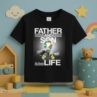 Father Son Best Friends For Life Autism Awareness Toddler T-Shirt thumb 3