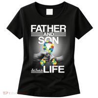 Father Son Best Friends For Life Autism Awareness Women's T-Shirt thumb 0