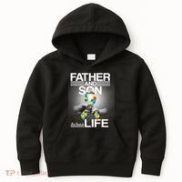 Father Son Best Friends For Life Autism Awareness Kids Hoodie thumb 0