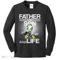 Father Son Best Friends For Life Autism Awareness Kids Long Sleeve Shirt thumb 0