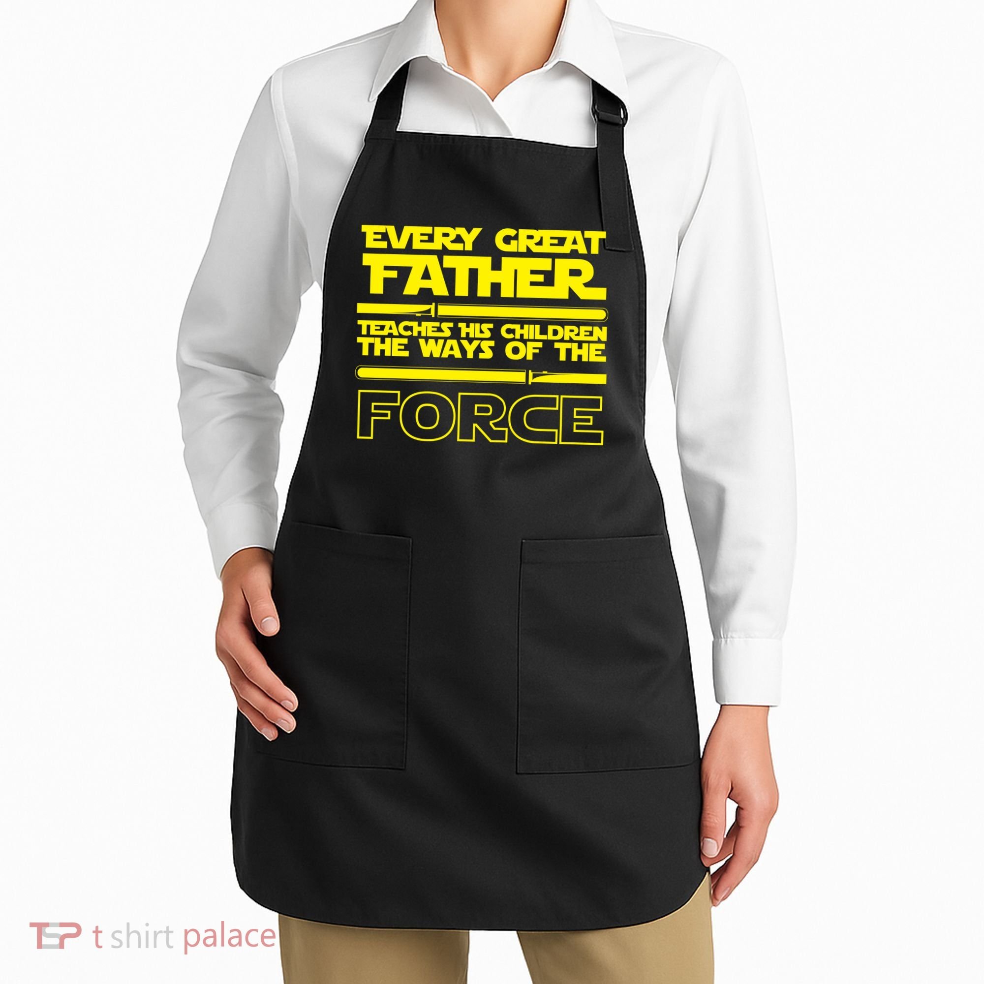  Father Teaches The Ways Of The Force Apron