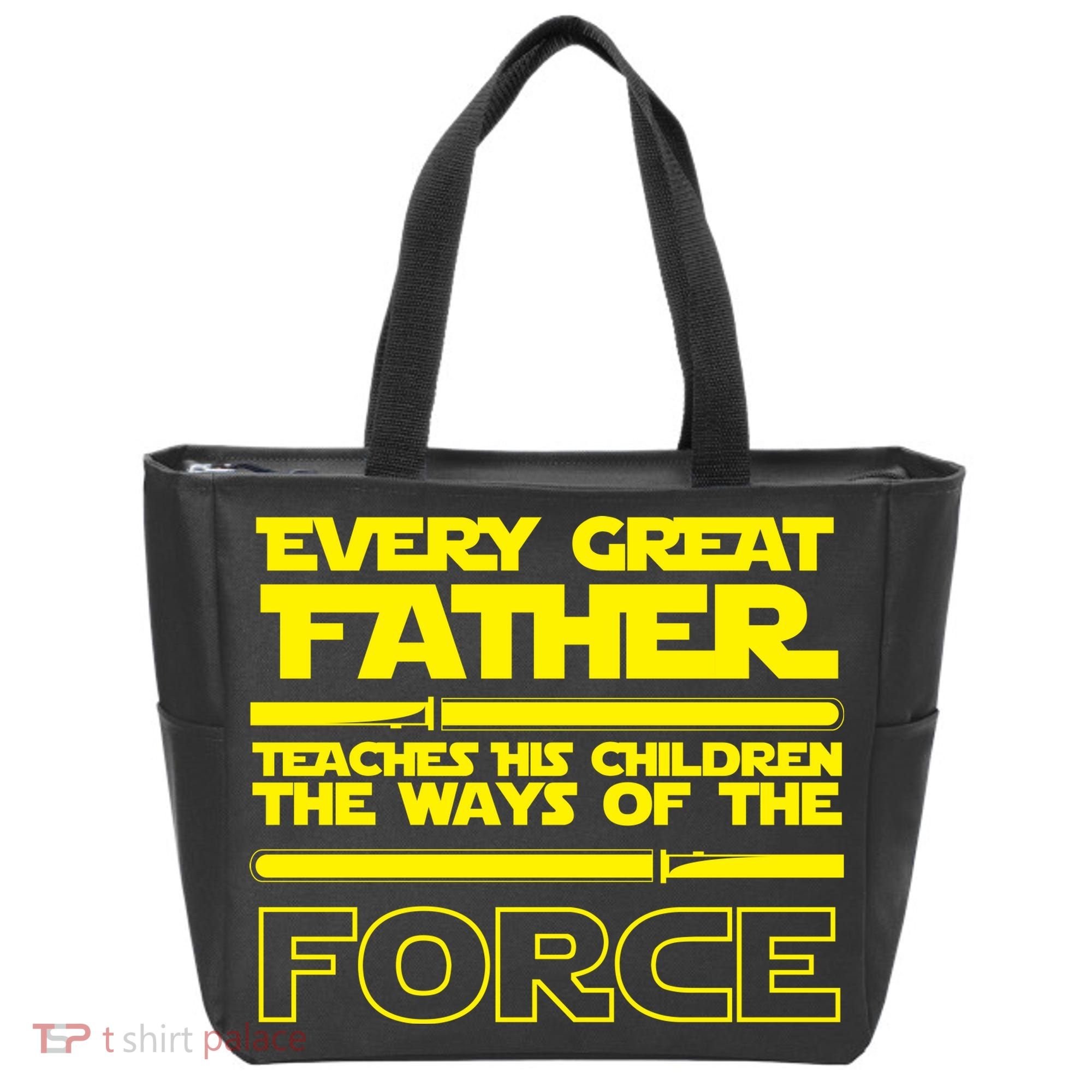  Father Teaches The Ways Of The Force Tote Bag