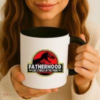 Fatherhood Like A Walk In The Park Coffee Mug thumb 3