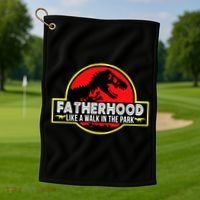 Fatherhood Like A Walk In The Park Golf Towel thumb 1