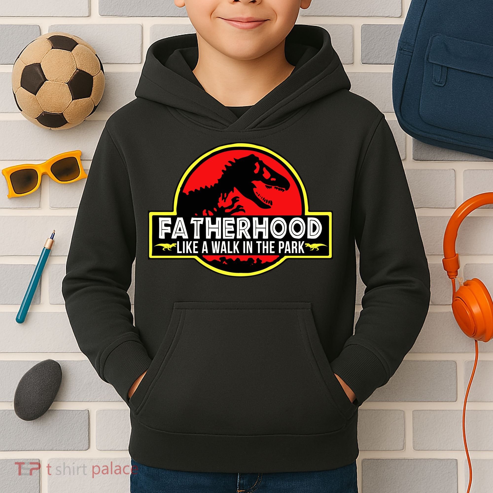 Fatherhood Like A Walk In The Park Kids Hoodie