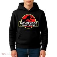 Fatherhood Like A Walk In The Park Kids Hoodie thumb 4