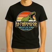 Fatherhood Like a Walk In The Park Fathers Day T-Shirt thumb 3