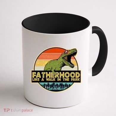 Fatherhood Like a Walk In The Park Fathers Day Coffee Mug back
