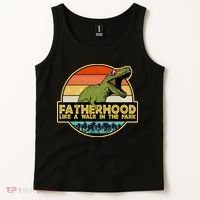 Fatherhood Like a Walk In The Park Fathers Day Tank Top thumb 2