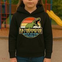 Fatherhood Like a Walk In The Park Fathers Day Kids Hoodie thumb 3