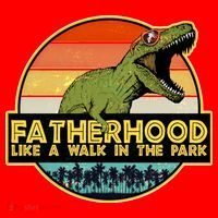 Fatherhood Like a Walk In The Park Fathers Day Santa Hat thumb 1
