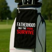 Fatherhood, Only The Strong Survive Golf Towel thumb 2