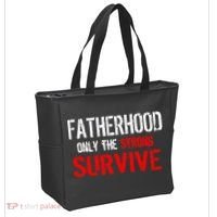 Fatherhood, Only The Strong Survive Tote Bag thumb 2