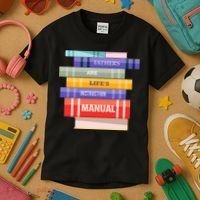 Fathers Are Life's Manual Kids T-Shirt thumb 3