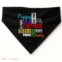 Father's Day Dad Daddy Papa Pops Names USA-Made Doggie Bandana thumb 0