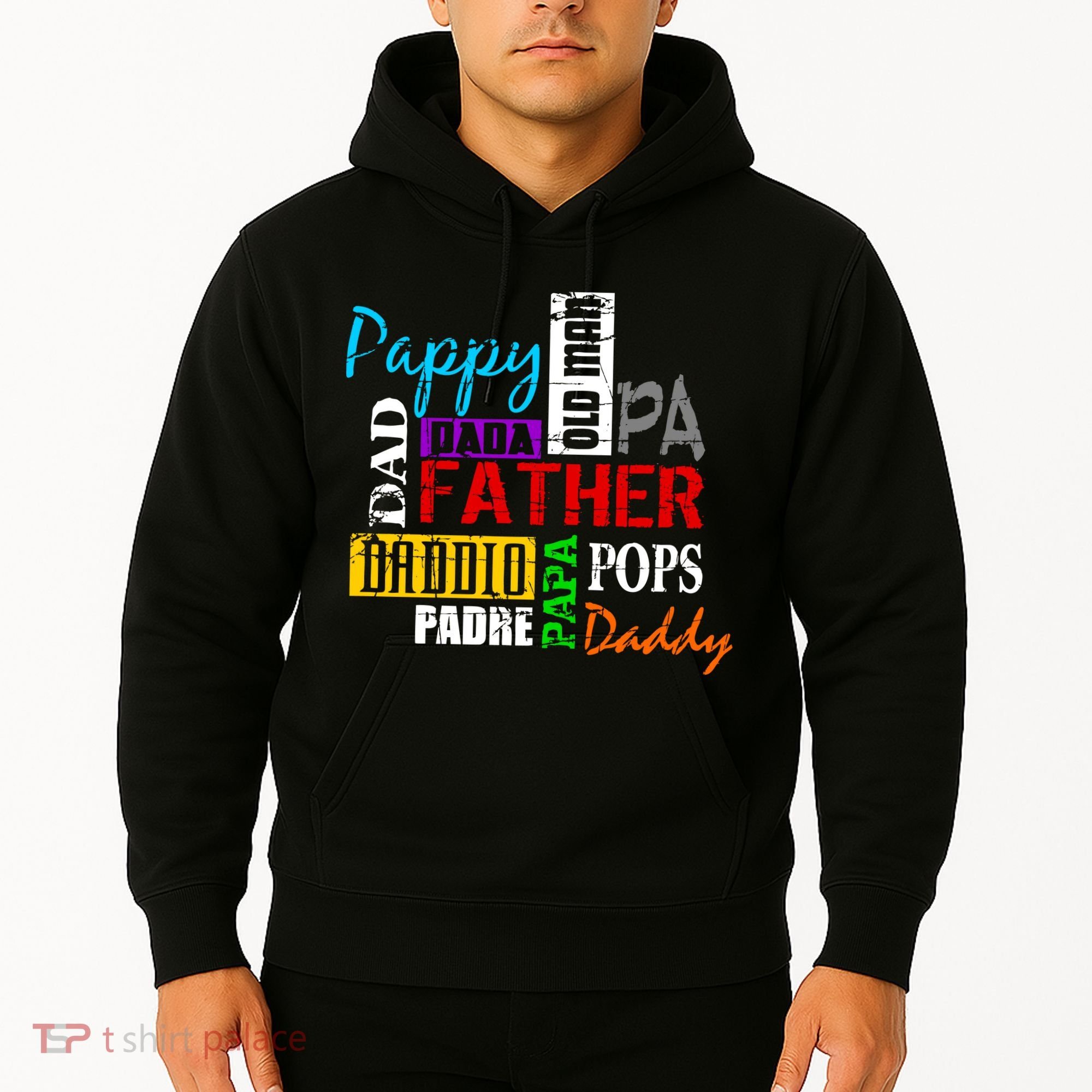 Father's Day Dad Daddy Papa Pops Names Hoodie